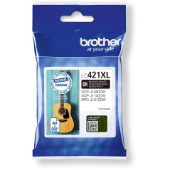 Brother LC 421XLBK Sort 500 sider Blæk køb billigt online shopping tilbud