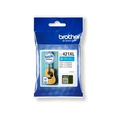 Brother LC 421XLC Cyan 500 sider Blæk køb billigt online shopping tilbud