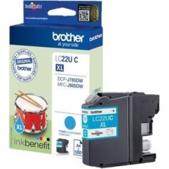 Brother LC LC22UC Cyan 1200 sider Blæk køb billigt online shopping tilbud