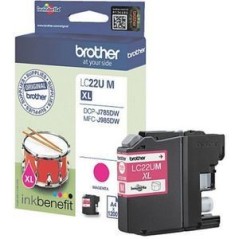 Brother LC LC22UM Magenta 1200 sider Blæk køb billigt online shopping tilbud