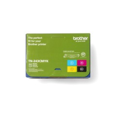 Brother TN 243CMYK Value Pack Sort Gul Cyan Magenta 1000 sider Toner køb billigt online shopping tilbud