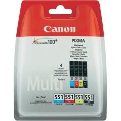 Canon CLI 551 /BK Multipack Sort Gul Cyan Magenta Blækbeholder 6509B009 køb billigt online shopping tilbud