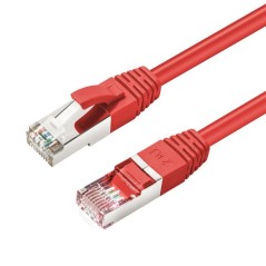 MicroConnect CAT6A S/FTP 0.25m Red LSZH køb billigt online shopping tilbud