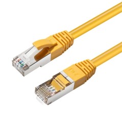 MicroConnect CAT6A S/FTP 0.25m Yellow LSZH køb billigt online shopping tilbud