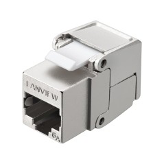 Lanview Cat6a Shielded flip jack køb billigt online shopping tilbud