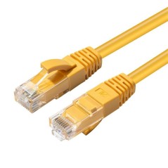 MicroConnect CAT6A UTP 0.15m Yellow LSZH køb billigt online shopping tilbud