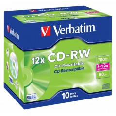 Verbatim CD-RW DataLifePlus 8-12X 700MB køb billigt online shopping tilbud