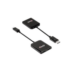 Club 3D CSV-7200 Video-/audiosplitter DisplayPort køb billigt online shopping tilbud