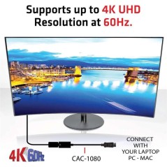 Club 3D CAC-1080 DisplayPort til HDMI 2.0a Adapter Sort køb billigt online shopping tilbud