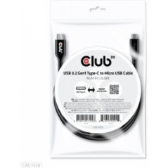 Club 3D CAC-1526 USB 3.2 Gen 1 USB-C kabel 1m Sort køb billigt online shopping tilbud