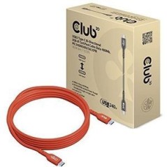 Club 3D CAC-1515 USB-C 2.0 240W kabel 4m Rød køb billigt online shopping tilbud