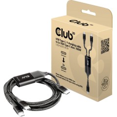 Club 3D CAC-1527 USB-C Y kabel 1.83m 100W Sort køb billigt online shopping tilbud