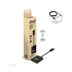 Club 3D CSV-7220 DisplayPort til DisplayPort og HDMI Hub Sort køb billigt online shopping tilbud