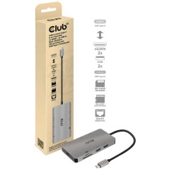 Club3D CSV-1593 8-in-1 USB-C 3.2 Gen 1 Dockingstation Grå køb billigt online shopping tilbud