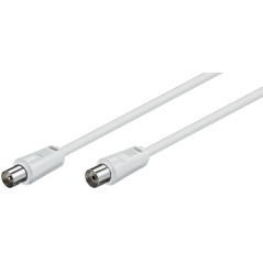 MicroConnect Coax M-F 0.5m White 75 Ohm køb billigt online shopping tilbud