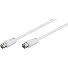 MicroConnect Coax M-F 2.5m White 75 Ohm køb billigt online shopping tilbud