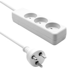 MicroConnect Danish EDB Power Strip 3-way køb billigt online shopping tilbud