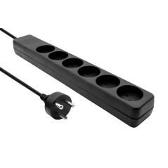 MicroConnect Danish EDB Power Strip 6-way køb billigt online shopping tilbud