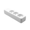 MicroConnect Danish Power Strip 3-way White køb billigt online shopping tilbud