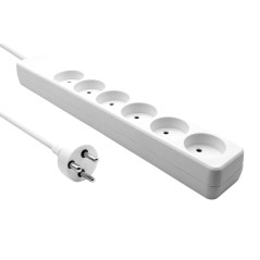 MicroConnect Danish Power Strip 6-way køb billigt online shopping tilbud