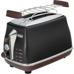 De'Longhi Icona Vintage CTOV 2103.BK Brødrister 900W Sort køb billigt online shopping tilbud