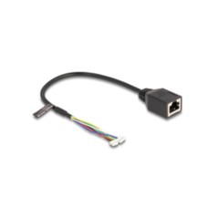 DeLOCK CAT 5e 30cm Kabel til netværksadapter Sort køb billigt online shopping tilbud