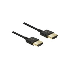 DeLOCK HDMI han - HDMI han 1 m Sort køb billigt online shopping tilbud