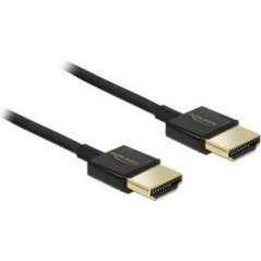 DeLOCK HDMI han - HDMI han 1.5 m Sort køb billigt online shopping tilbud