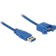 DeLOCK USB 3.0 USB-kabel 1m Blå køb billigt online shopping tilbud