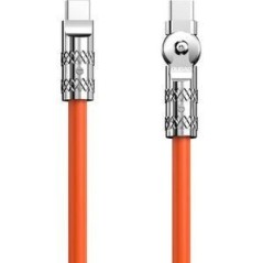 Dudao L24CC USB-C to USB-C Angled cable 120W 1m rotation 180° orange køb billigt online shopping tilbud