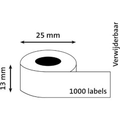 DYMO LabelWriter MultiPurpose Etiketter 13 x 25 mm 1000etikette(r) S0722530 køb billigt online shopping tilbud