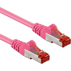 Goobay CAT 6 S/FTP CU 15m Magenta køb billigt online shopping tilbud