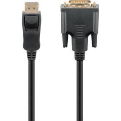 Goobay DisplayPort DVI-D 1.2 3m Black køb billigt online shopping tilbud