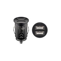 Goobay Dual USB car charger 2.1A Black køb billigt online shopping tilbud