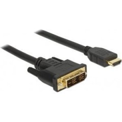 Goobay DVI-D HDMI 1m Black køb billigt online shopping tilbud