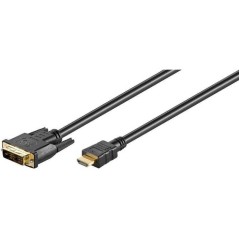 Goobay DVI-D HDMI 2m Black køb billigt online shopping tilbud