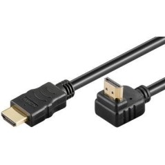 Goobay HDMI 2.0 90° vinklet kabel med Ethernet 4K 60Hz 5 m Sort køb billigt online shopping tilbud