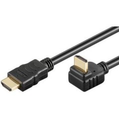 Goobay HDMI 2.0 han med Ethernet 270° vinklet kabel 4K 60Hz 0.5 m Sort køb billigt online shopping tilbud