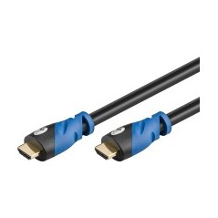 Goobay HDMI 2.0 Premium 1m Black/Blue køb billigt online shopping tilbud