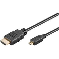 goobay HDMI han - Mikro HDMI han 2 m Sort køb billigt online shopping tilbud