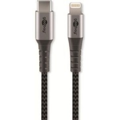 Goobay Lightning-kabel 1m braided MFi køb billigt online shopping tilbud