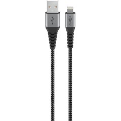 Goobay Lightning-kabel 1m braided MFi køb billigt online shopping tilbud