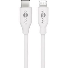 Goobay Lightning-kabel 50cm hvid MFi køb billigt online shopping tilbud