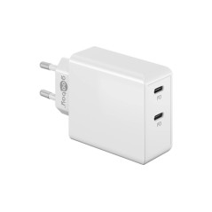 Goobay PD Dual USB-C Hurtigoplader 36W - Hvid køb billigt online shopping tilbud