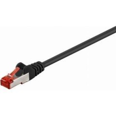 Goobay RJ 45 S/FTP CAT6 1 meter Skærmet SORT køb billigt online shopping tilbud