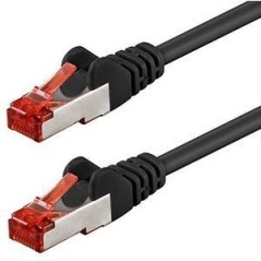 Goobay RJ 45 S/FTP CAT6 10 meter skærmet SORT køb billigt online shopping tilbud