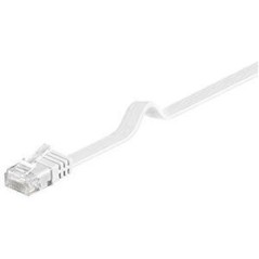 Goobay RJ45 CAT 6 FlatU/UTP CU 10m White køb billigt online shopping tilbud