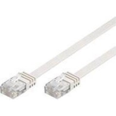 Goobay RJ45 CAT6 Flat U/UTP CU 15m White køb billigt online shopping tilbud