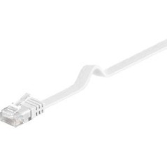 Goobay RJ45 CAT6 UTP 20M Uskærmet flad hvid køb billigt online shopping tilbud