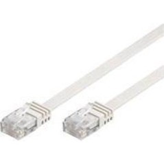 Goobay RJ45 CAT6 UTP 7m Uskærmet flad hvid køb billigt online shopping tilbud